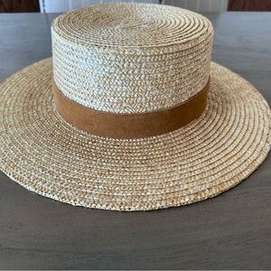 GIGI PIP Natural Straw Hat with Beige Band